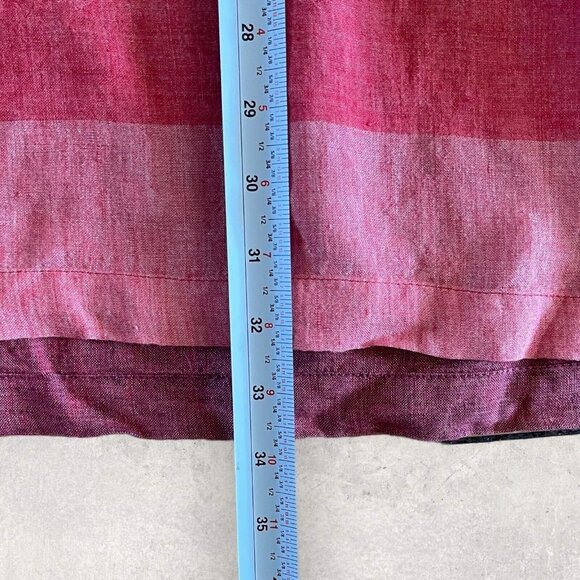 Mara Gibbucci 100% Linen Oversized Tank Size Large Red Striped Pockets Lagenlook - Picture 4 of 11